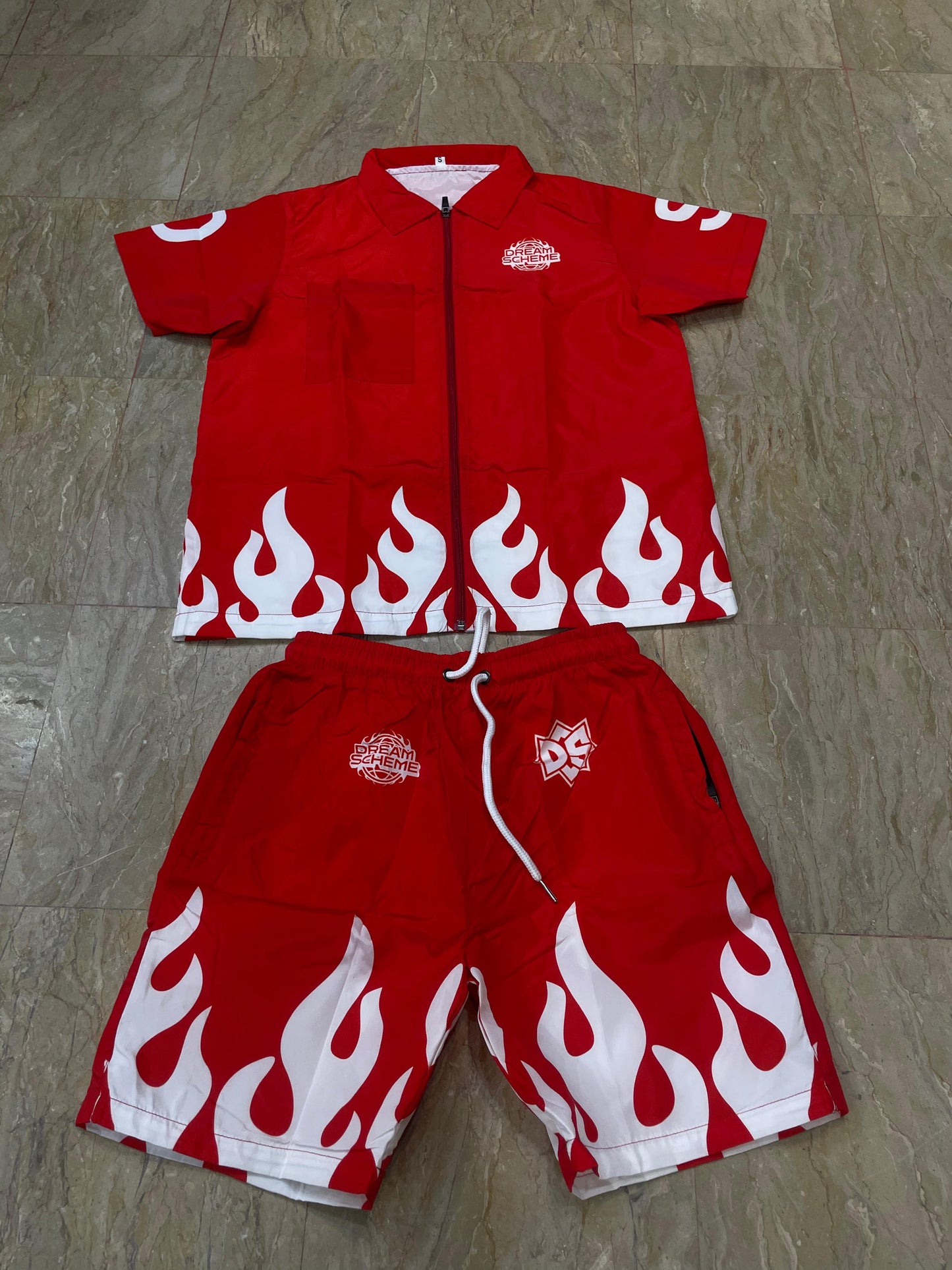 RED INTERSTATE FLAME SET
