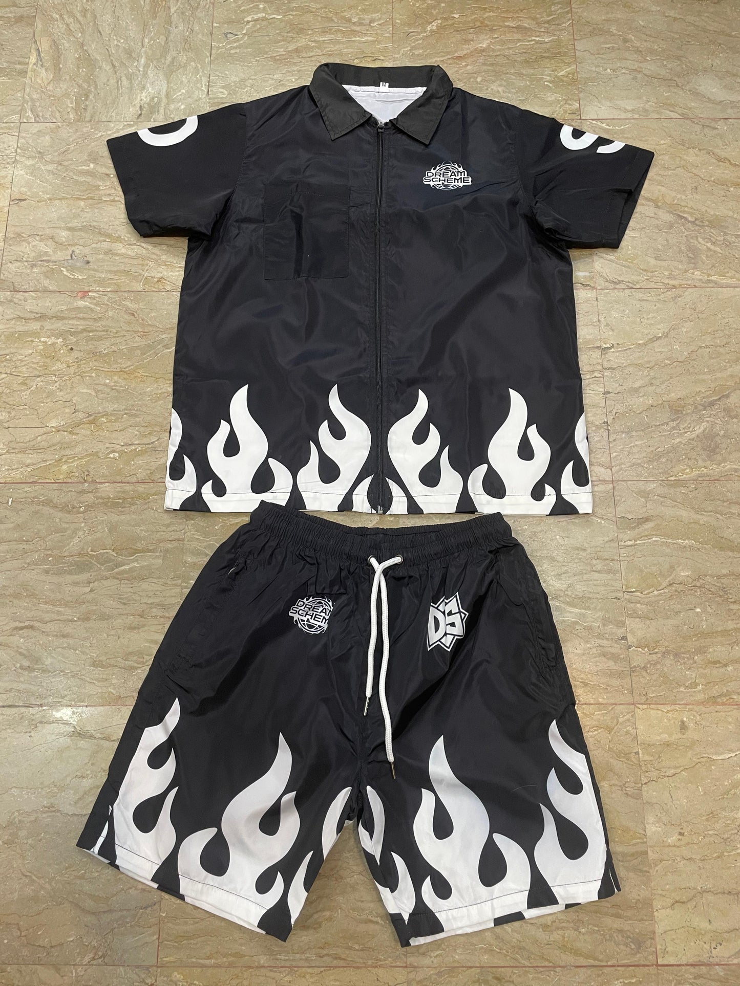 BLACK INTERSTATE FLAME SET