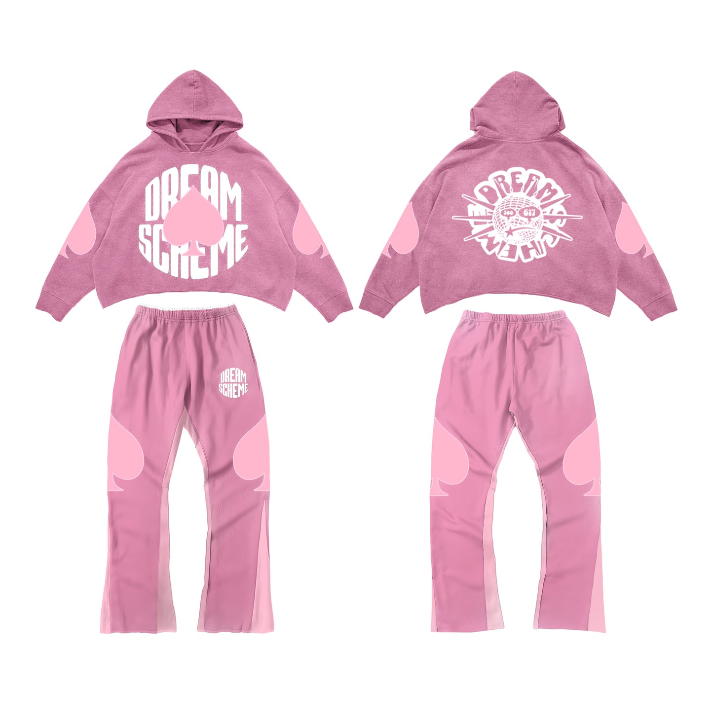 PINK ACES FLARED SET