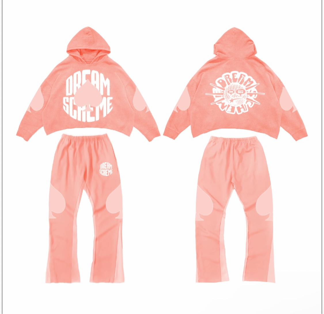 PEACH ACES FLARED SET